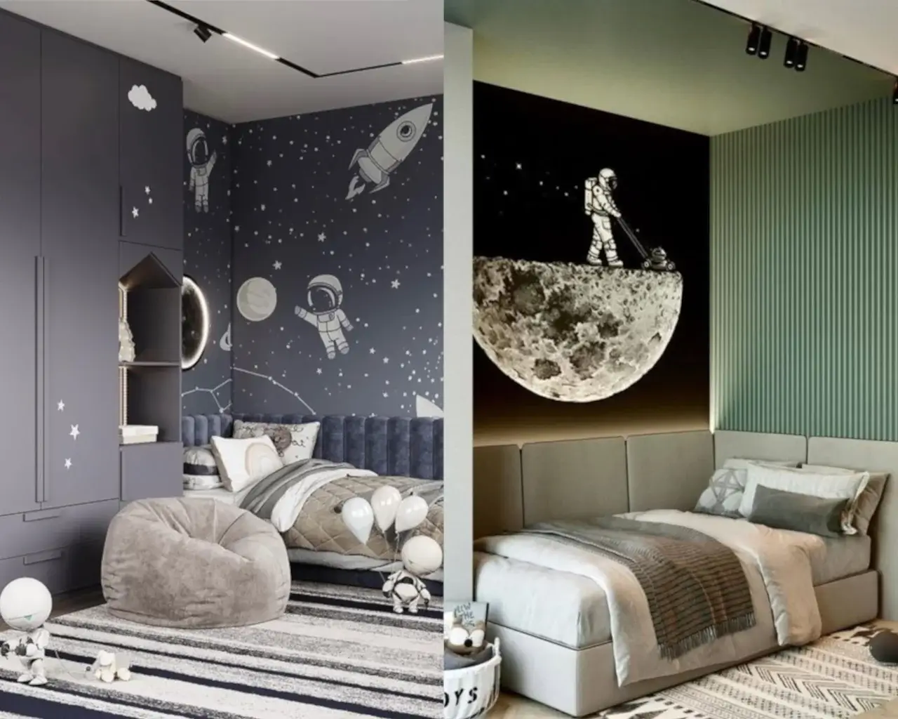 комната для мальчика в космическом стиле