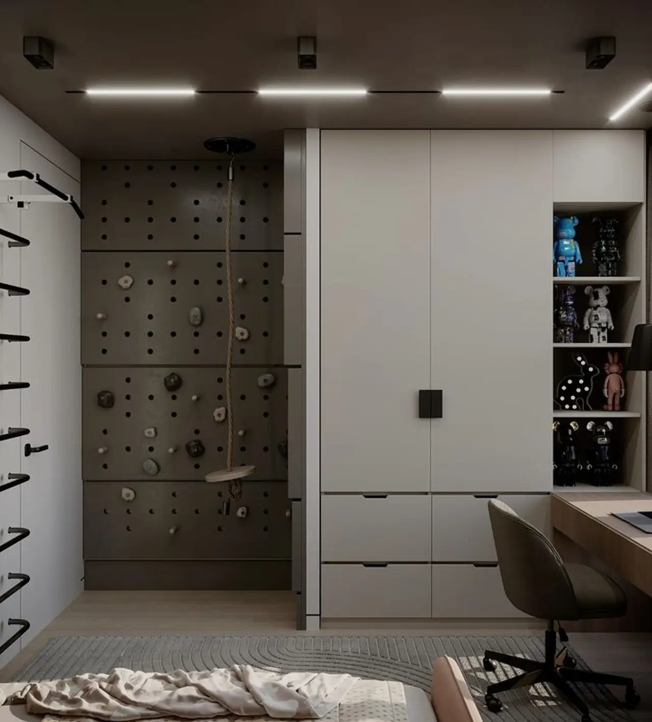 интерьер комнаты в стиле лофт