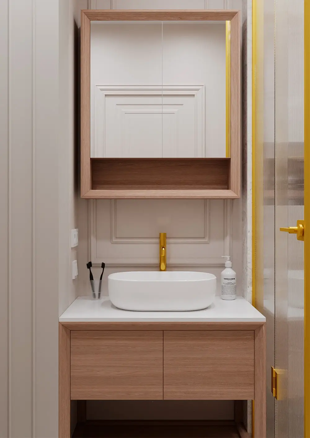 Зонирование ванной комнаты с туалетом